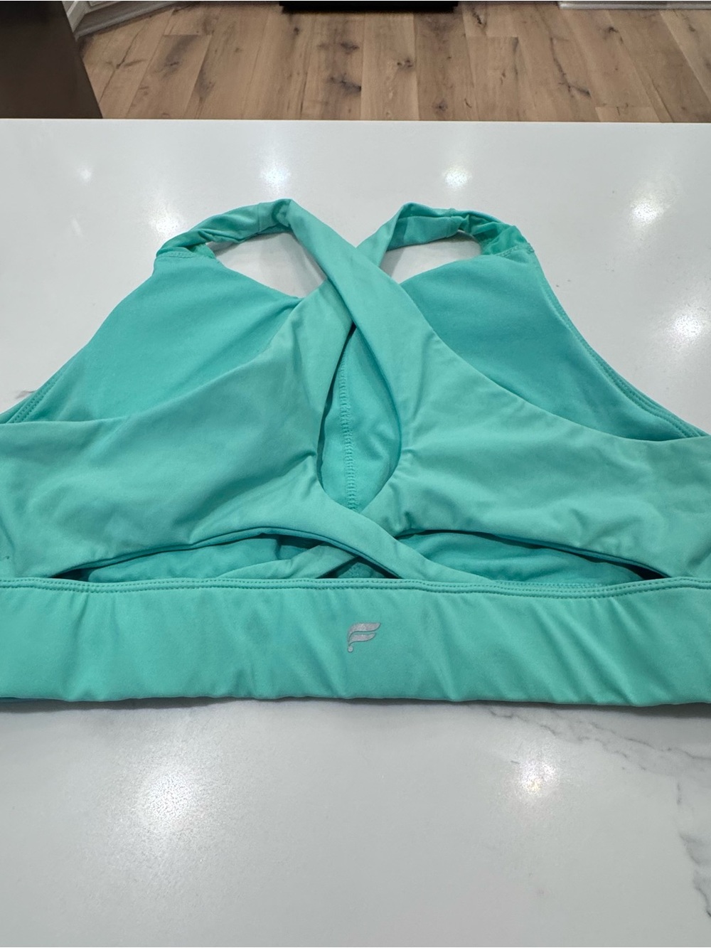 Fabletics Ella High impact Crisscross BackSports Bra Sz.Large Mint Green